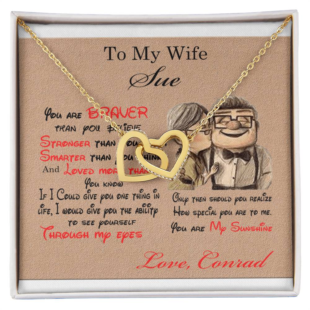 Double Heart Necklace Perfect Gifts For Your Love One'S Interlocking Hearts Necklace