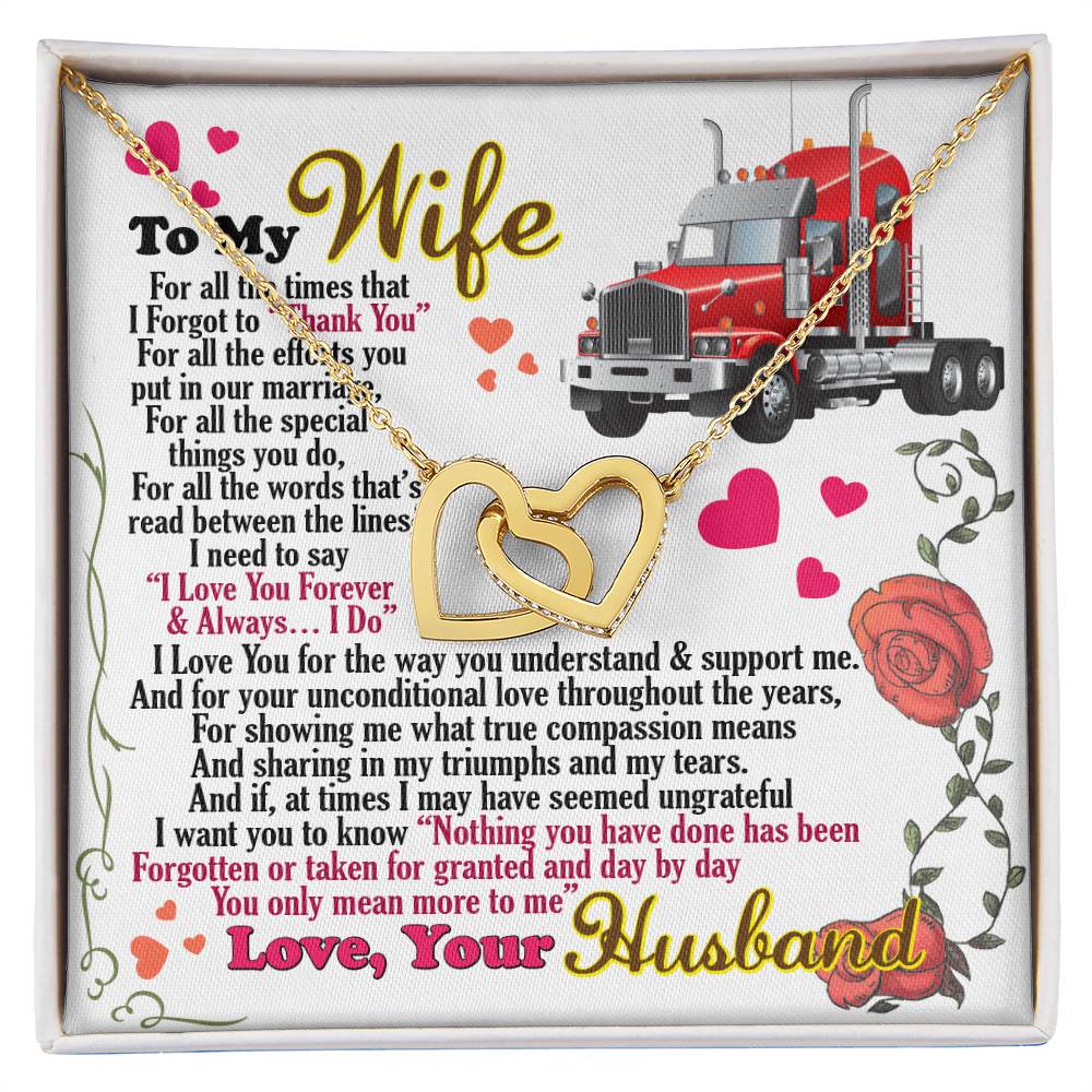 Trucker'S Wife - Interlocking Heart Necklace Interlocking Hearts Necklace