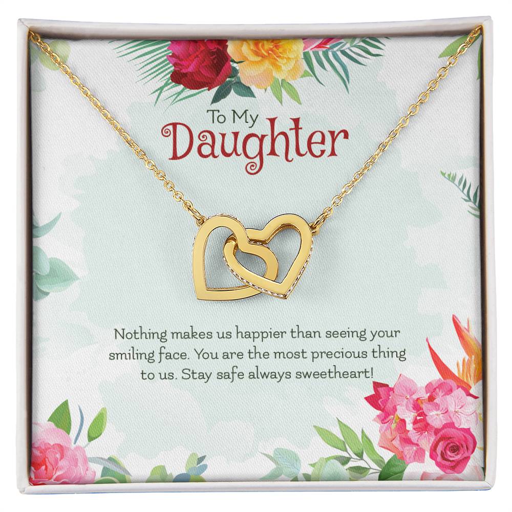 Two Hearts Interlocking Necklace For Daughter Interlocking Hearts Necklace