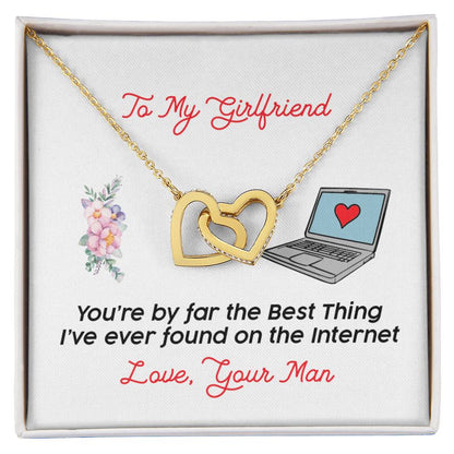 Gift For Girlfriend - Interlocking Heart Necklace Interlocking Hearts Necklace