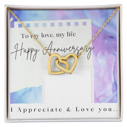 Appreciation Gift Interlocking Hearts Necklace