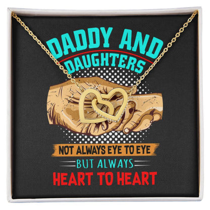 Daddy And Daughters Interlocking Hearts Necklace