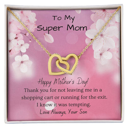 From Son To Mom Enduring Love Interlocking Hearts Necklace