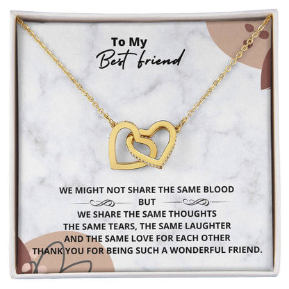 Wonderful Friend Necklace Interlocking Hearts Necklace