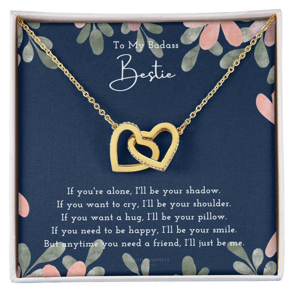 Best Friend Necklace Best Friend Gift Gift For Friend Friendship Interlocking Necklace Friend Forever Gifts Interlocking Hearts Necklace