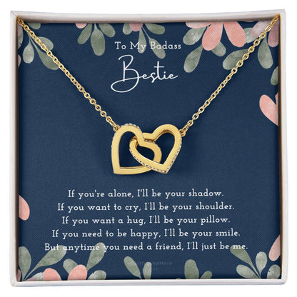 Best Friend Necklace Best Friend Gift Gift For Friend Friendship Interlocking Necklace Friend Forever Gifts Interlocking Hearts Necklace