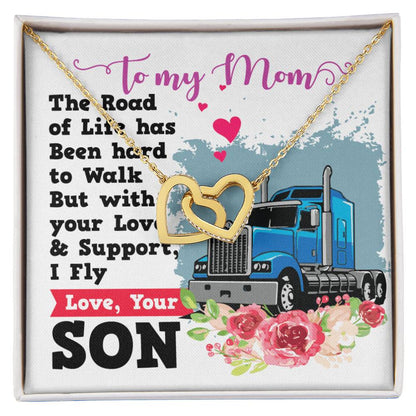 Trucker'S Mom - Interlocking Heart Necklace Interlocking Hearts Necklace