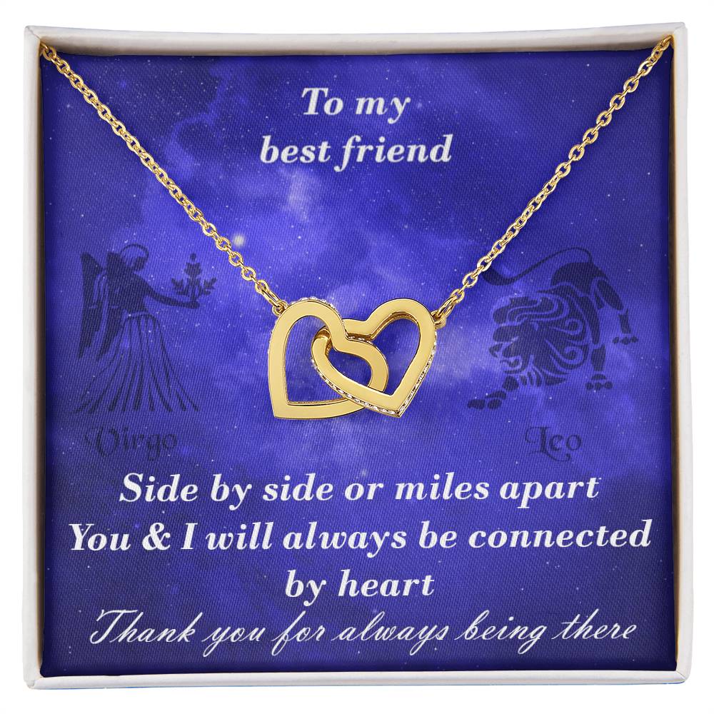 Virgo To Leo Best Friend Interlocked Hearts Necklace Interlocking Hearts Necklace