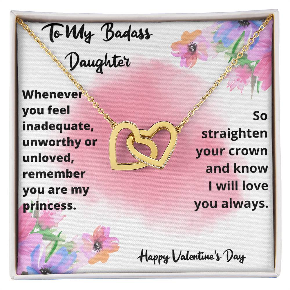 Valentine'S Day Necklace Gift For Daughter Interlocking Hearts Necklace