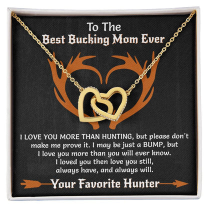 Best Bucking Mom Ever - Necklace - Mother'S Day Interlocking Hearts Necklace