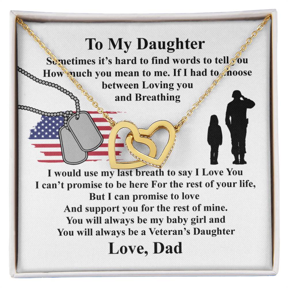 Veteran'S Daughter - Interlocking Heart Necklace Interlocking Hearts Necklace