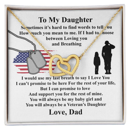 Veteran'S Daughter - Interlocking Heart Necklace Interlocking Hearts Necklace