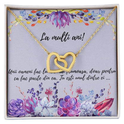 Unii Oameni Fac Lumea Mai Frumoas? Doar Pentru C? Fac Parte Din Ea! Interlocking Hearts Necklace