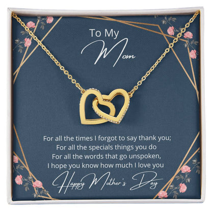 All The Times I Forgot To Say Thank You - Interlocking Hearts Necklace