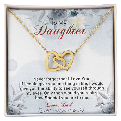 A Meaningful Gift For Daughter From Dad Interlocking Hearts Necklace