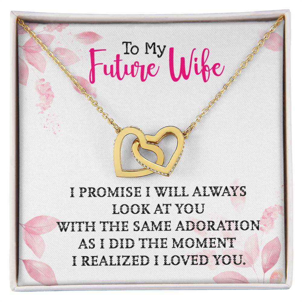Gift For Future Wife - Interlocking Heart Necklace Interlocking Hearts Necklace