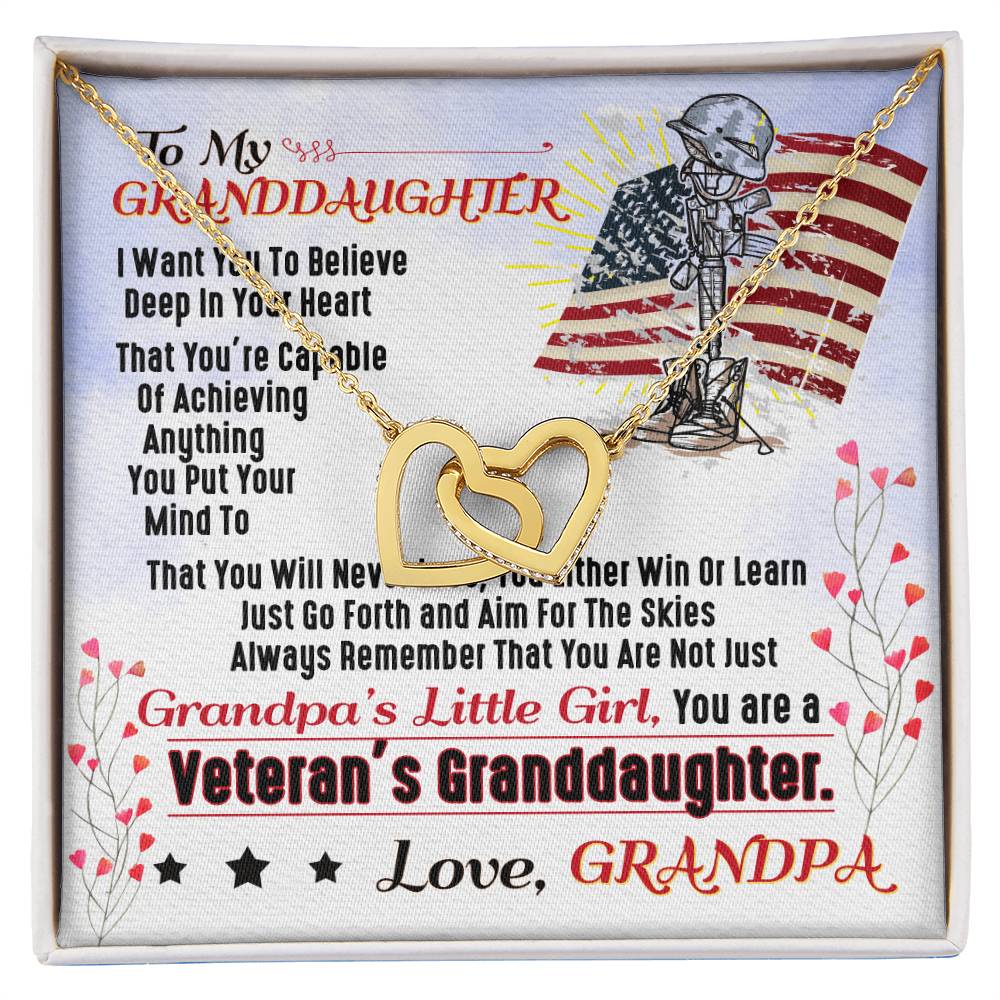 Veteran'S Granddaughter - Interlocking Heart Necklace Interlocking Hearts Necklace