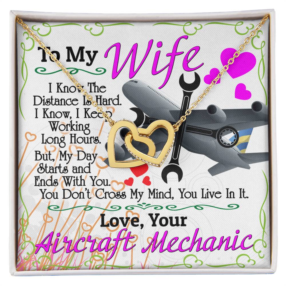 Aircraft Mechanic'S Wife - Interlocking Heart Necklace Interlocking Hearts Necklace