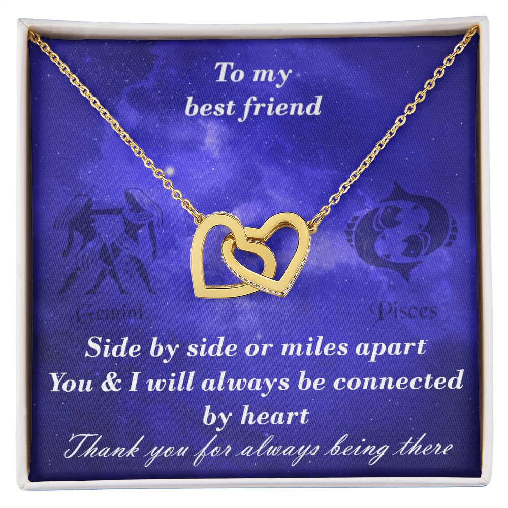 Gemini To Pisces Best Friend Interlocked Hearts Necklace Interlocking Hearts Necklace