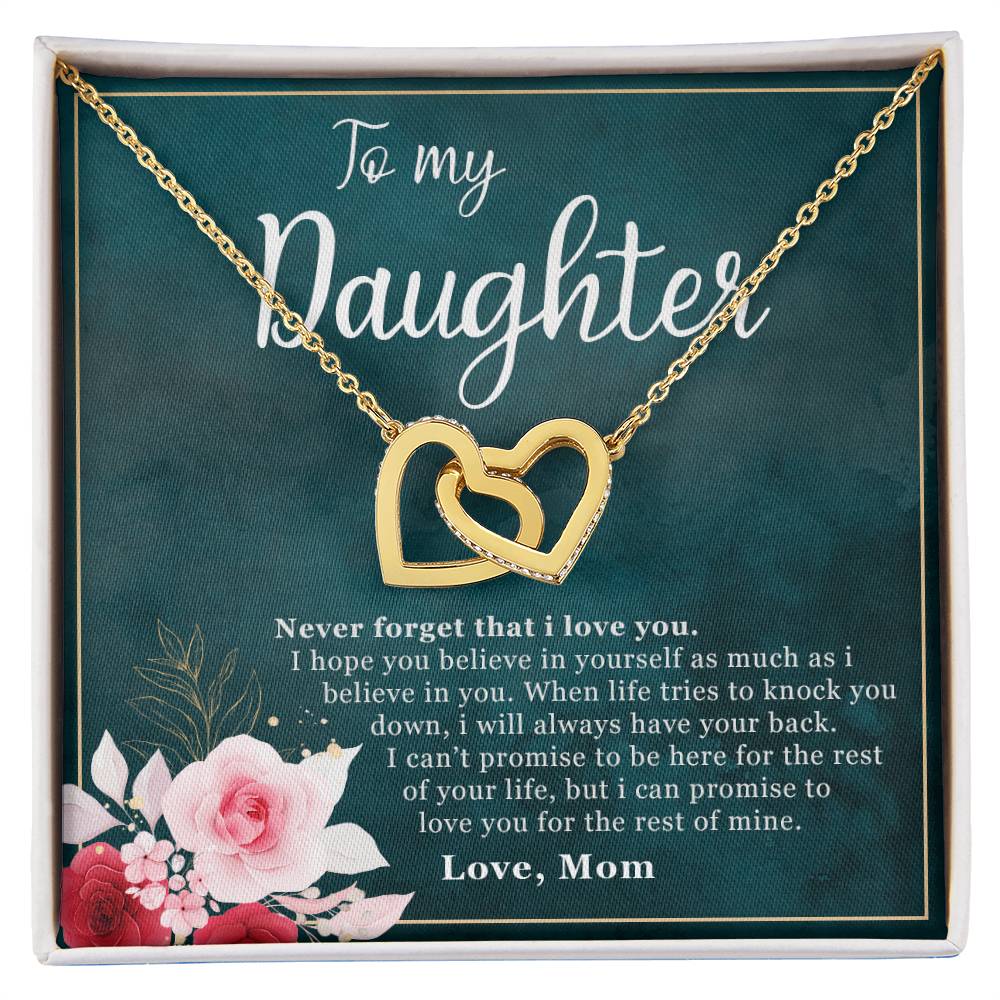 Daughter'S Gift - Never Forget That I Love You - Interlocking Hearts Interlocking Hearts Necklace
