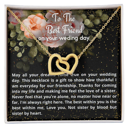 Wedding Gift - To My Best Friend Interlocking Hearts Necklace
