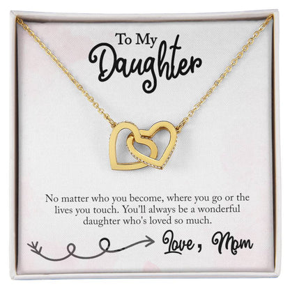 Your Daughters Birthday Graduation Or Just To Say I Love You Interlocking Hearts Necklace