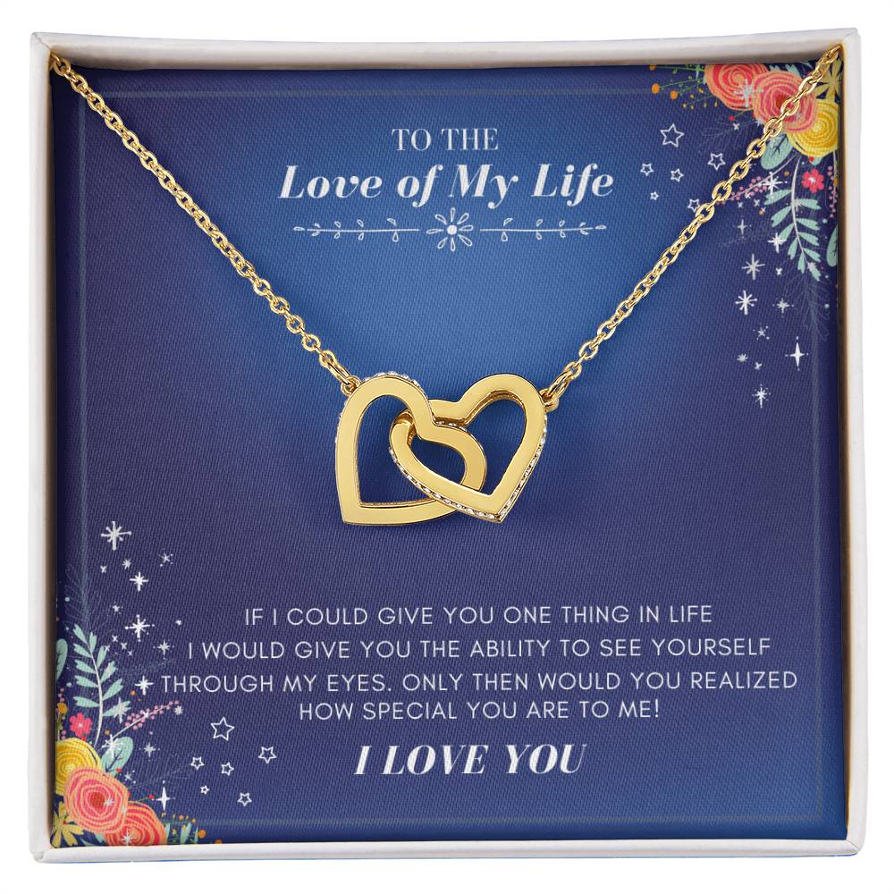You And Me Forever Interlocking Hearts Necklace