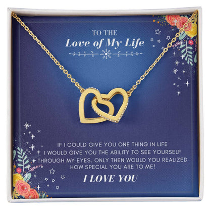 You And Me Forever Interlocking Hearts Necklace