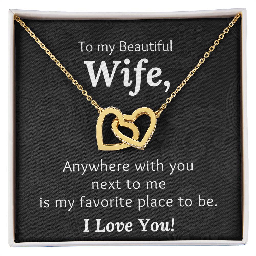 Wife With You Next To Me - Necklace Interlocking Hearts Necklace