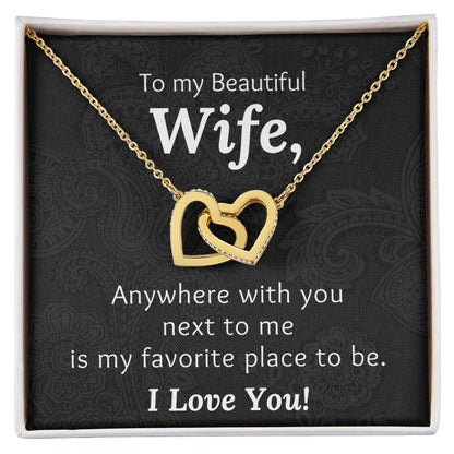 Wife With You Next To Me - Necklace Interlocking Hearts Necklace