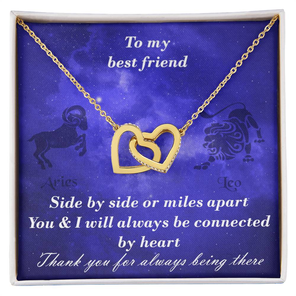 Aries To Leo Best Friend Interlocked Hearts Necklace Interlocking Hearts Necklace