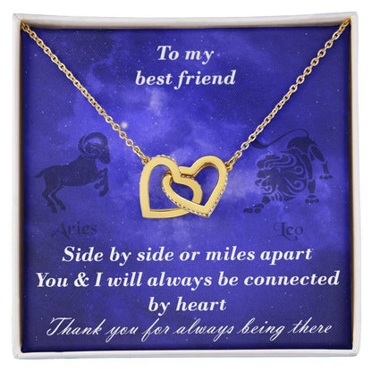 Aries To Leo Best Friend Interlocked Hearts Necklace Interlocking Hearts Necklace