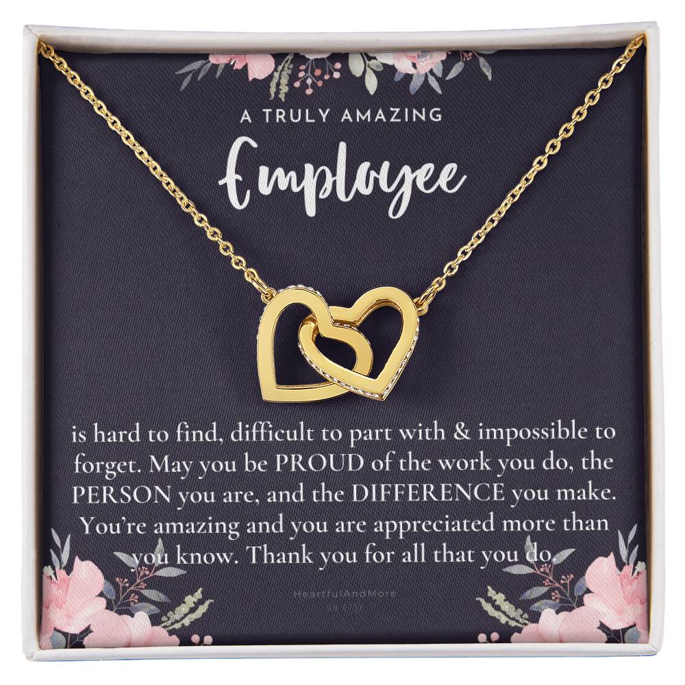 Gift For Employee Employee Appreciation Gift A Truly Amazing Employee Gift Interlocking Hearts Necklace