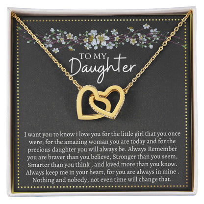 Gift For Daughter Interlocking Interlocking Hearts Necklace