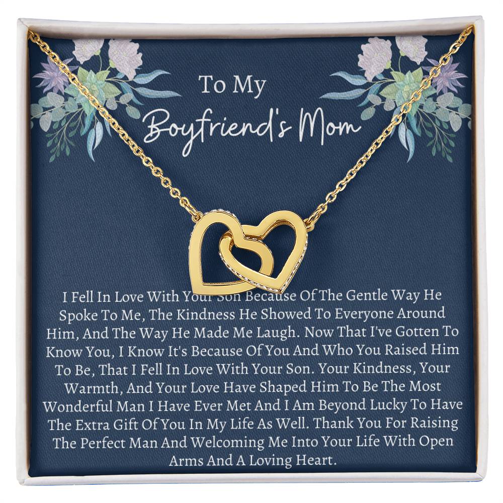 Boyfriend Mom Interlocking Necklace Interlocking Hearts Necklace