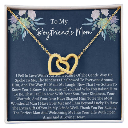 Boyfriend Mom Interlocking Necklace Interlocking Hearts Necklace