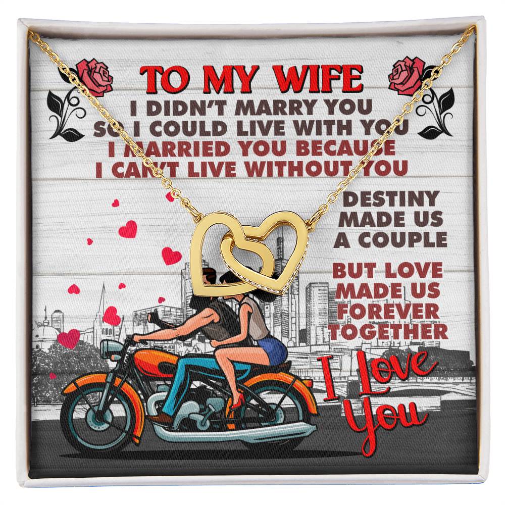 Biker'S Wife - Interlocking Heart Necklace Interlocking Hearts Necklace