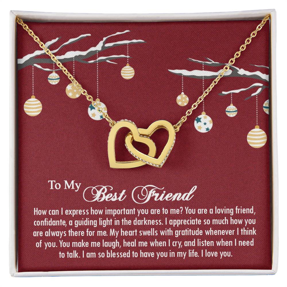 Best Friend Gift Jewelry Friend - Necklace Interlocking Hearts Necklace