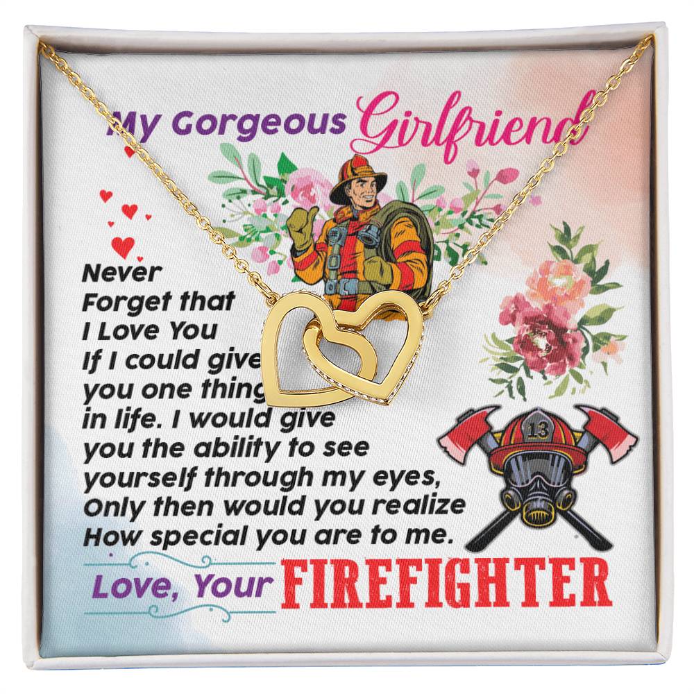 Firefighter'S Girl - Interlocking Heart Necklace Interlocking Hearts Necklace
