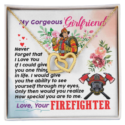 Firefighter'S Girl - Interlocking Heart Necklace Interlocking Hearts Necklace