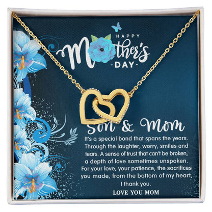 Forever Love - Son & Mom Necklace Interlocking Hearts Necklace