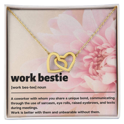 Work Bestie Interlocking Hearts Necklace