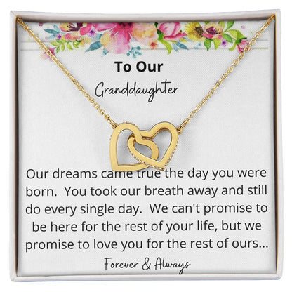 Two Hearts Forever And Always Necklace Interlocking Hearts Necklace