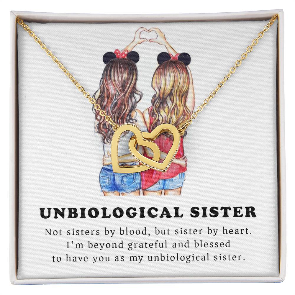 Unbiological Sister Interlocking Heart Necklace Interlocking Hearts Necklace