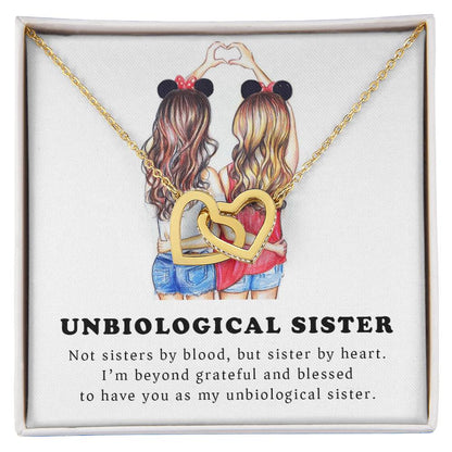Unbiological Sister Interlocking Heart Necklace Interlocking Hearts Necklace