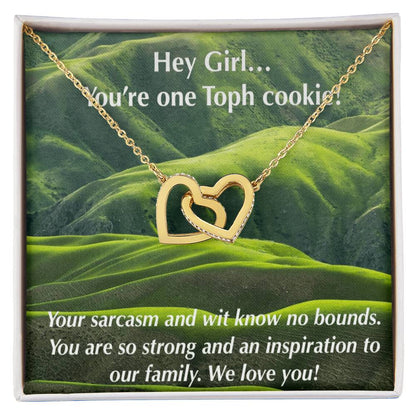 You'Re One Toph Cookie! Atla Fan Jewelry- By Geekchic Interlocking Hearts Necklace