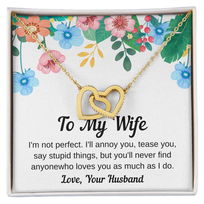 Best Gift For Wife On Anniversary Interlocking Hearts Necklace