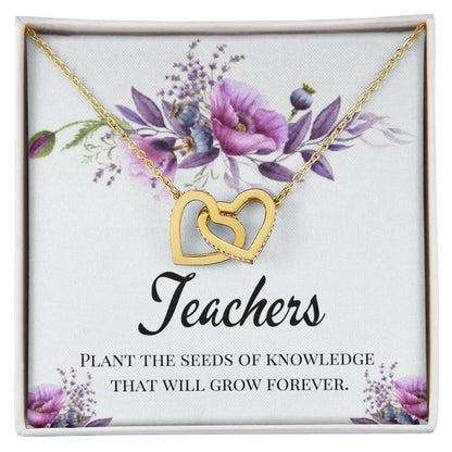 Best Gifts Forteachers From Students Interlocking Hearts Necklace