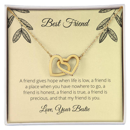 Best Friend - Interlocking Hearts Necklace