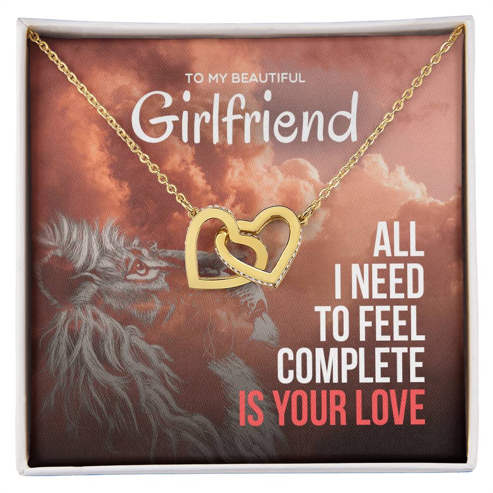 All I Need Is Your Love -Interlocking Hearts Necklace